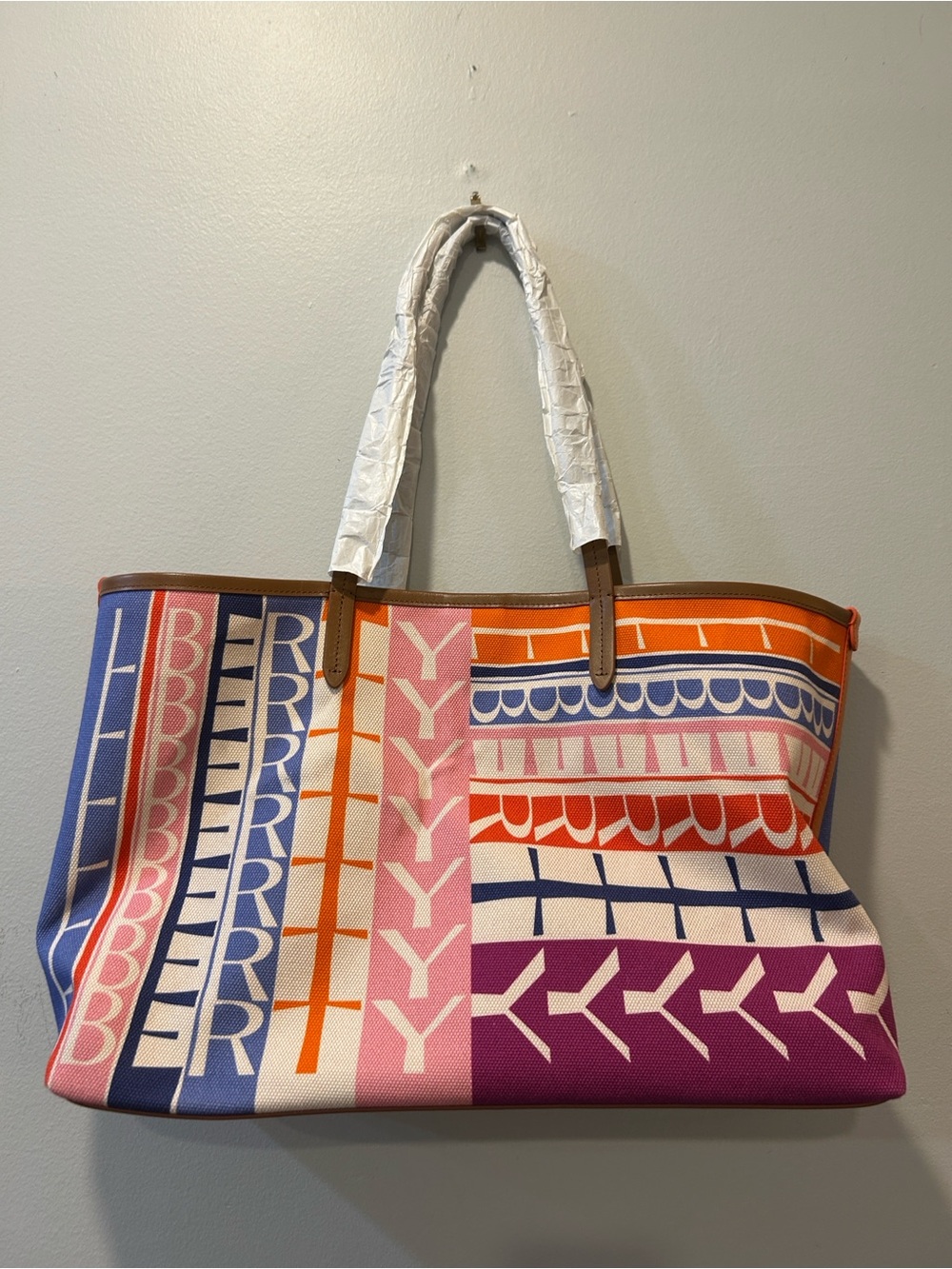 Liberty of London x Pentagram Tote-RARE Harry Pearce Design 16x11 W/Dust Bag.